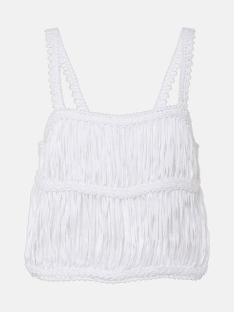 Sterling macramé cotton crop top