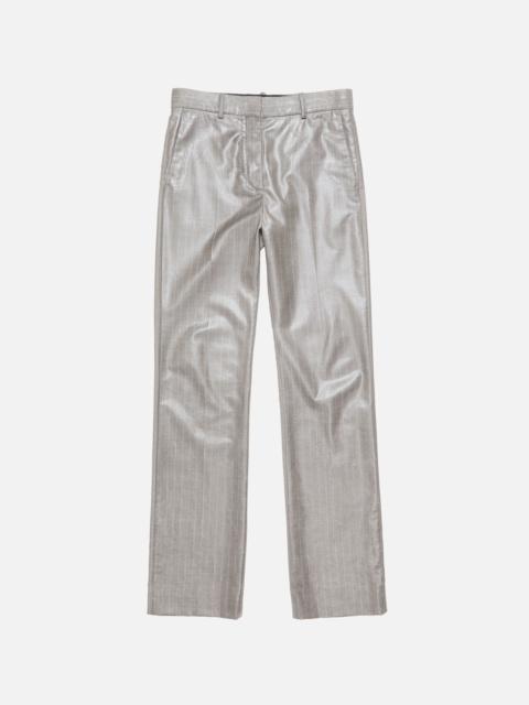 Acne Studios Coated pinstripe trousers - Warm Grey