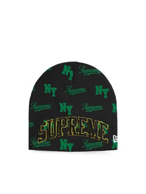 Supreme x New Era monogram-pattern beanie hat