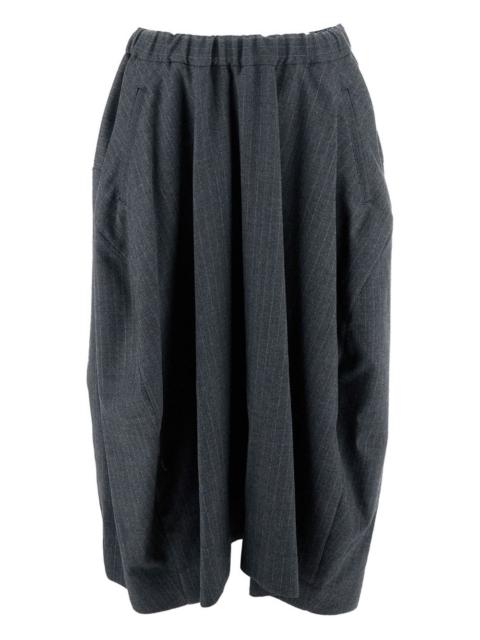 pinstripe-pattern midi skirt