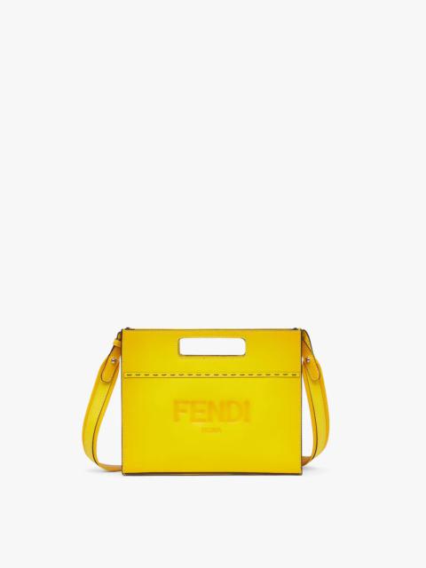 FENDI Yellow leather shopper