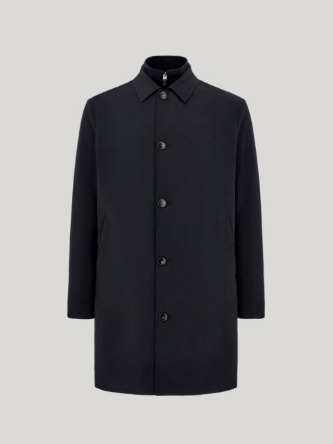 Canali BLUE TECHNICAL FABRIC CAR COAT