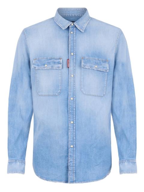 light wash pocket shirt