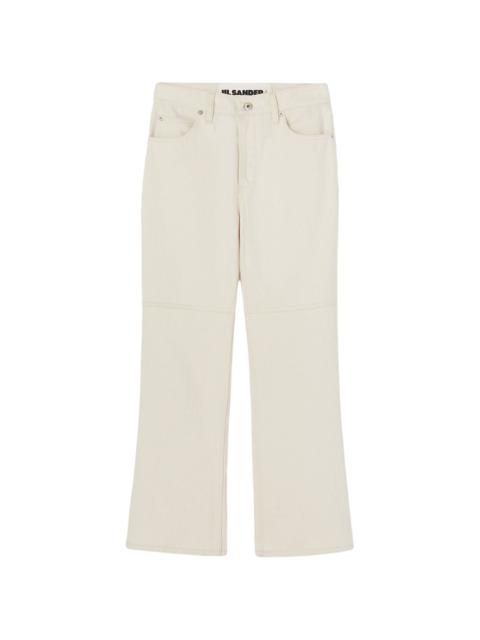Jil Sander flared cotton trousers