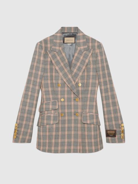GUCCI Prince of Wales wool hemp jacket