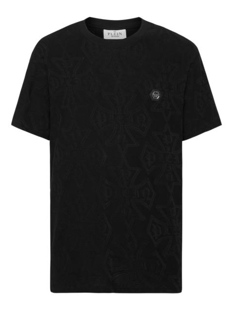 PHILIPP PLEIN monogram-pattern cotton T-shirt