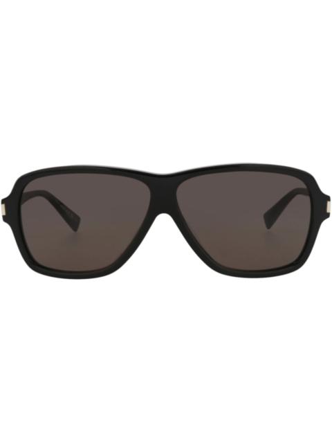SAINT LAURENT Saint Laurent Aviator-Frame Recycled Acetate Sunglasses Black Black Black (SL609CAROL-30014608-001)
