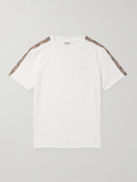 Burberry Checked Cotton-Jersey T-Shirt