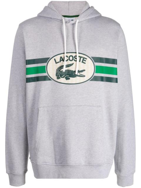 LACOSTE logo-print cotton hoodie