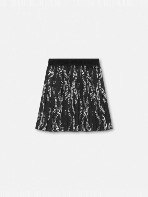 VERSACE JEANS COUTURE Chain Couture Pleated Mini Skirt