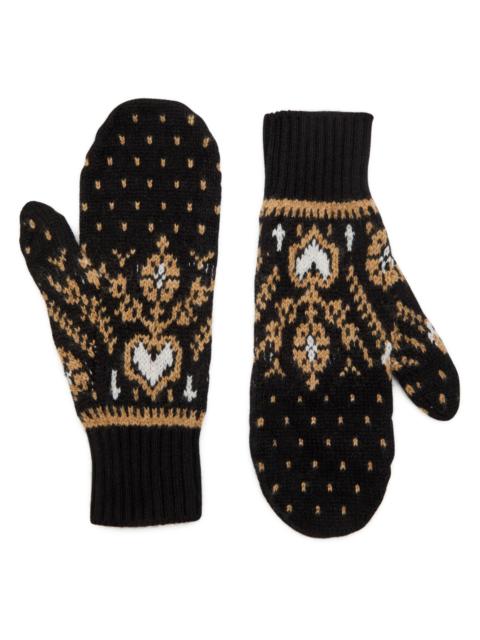 KHAITE Khaite Christel Fair Isle Cashmere Mittens