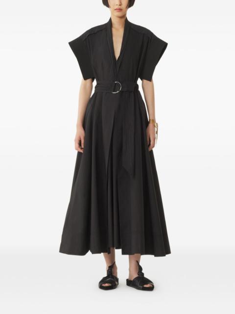 Lanvin belted v-neck midi dress