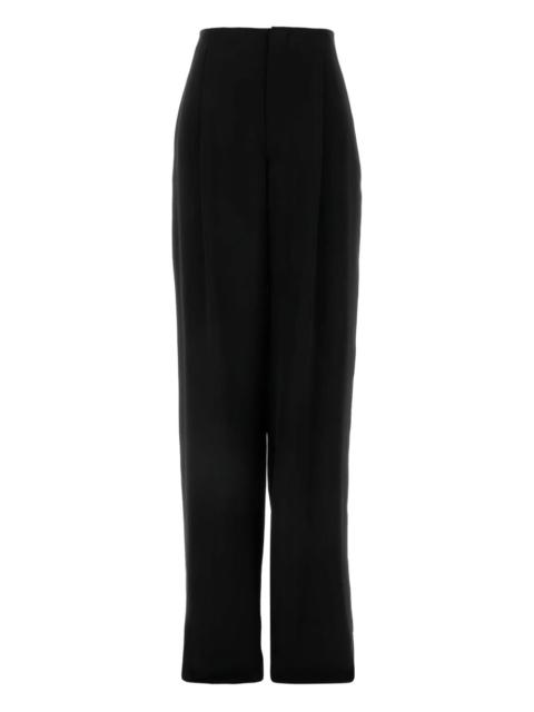 SAINT LAURENT silk high waisted trousers