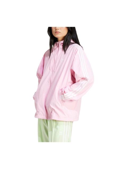 adidas (WMNS) adidas 3-Stripes Windbreaker Jacket 'True Pink' IR8098