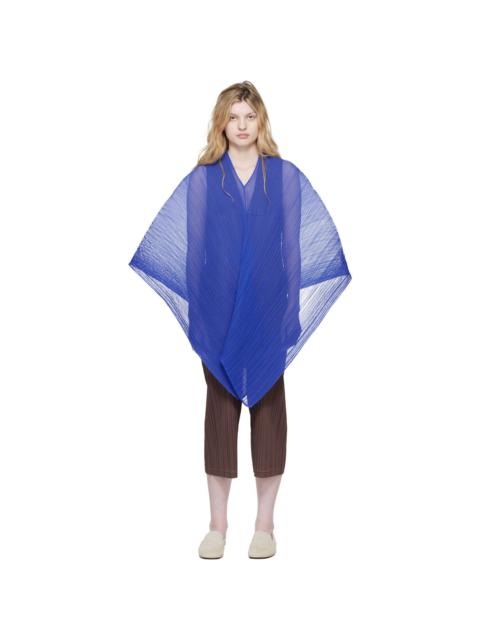 Pleats Please Issey Miyake Blue Madame-T Scarf