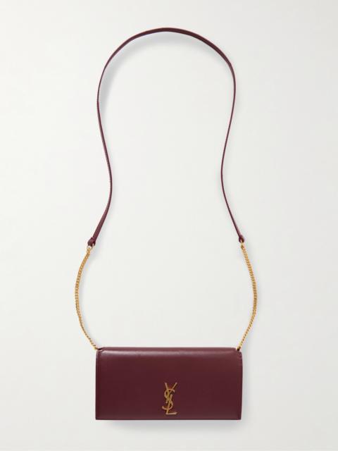 SAINT LAURENT Cassandre Strap Leather Phone Case