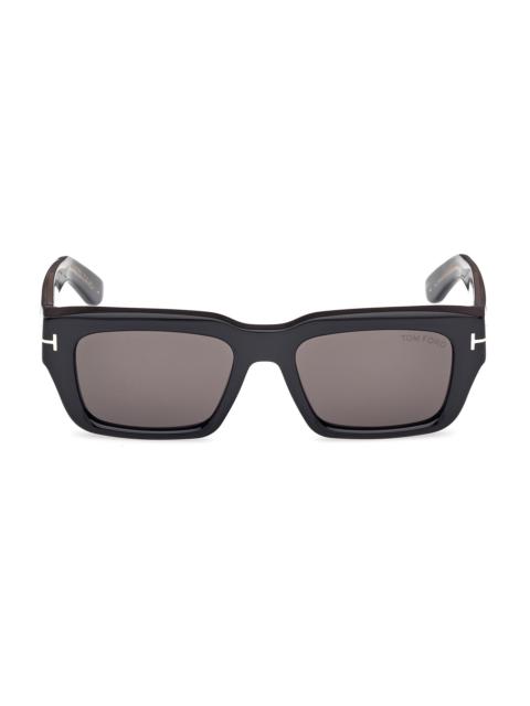 TOM FORD Men's Icon 54MM Rectangular Sunglasses - Shinyblack