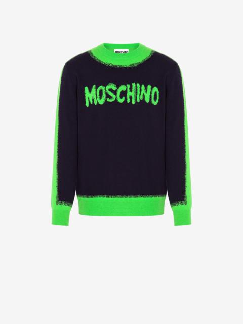 MOSCHINO PAINT WOOL AND CASHMERE PULLOVER