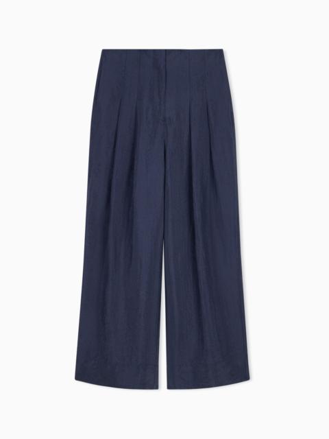 EMPORIO ARMANI TECHNICAL CREPON TROUSERS