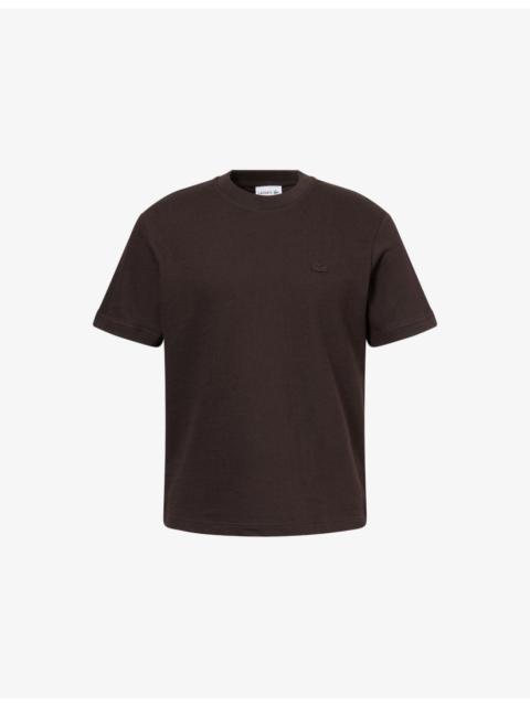 LACOSTE Slubby Logo-Patch Cotton T-Shirt