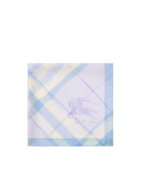 Burberry watercolour Check silk scarf