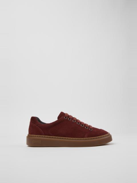 CAMPERLAB Burgundy Suede Leather Sneakers for Women.