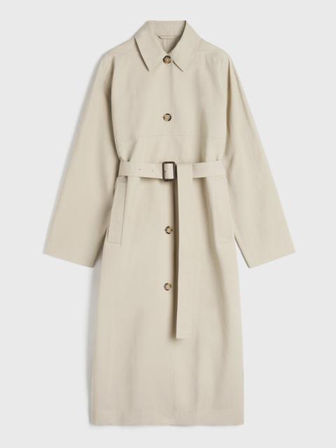 Totême Tumbled cotton silk trench sand