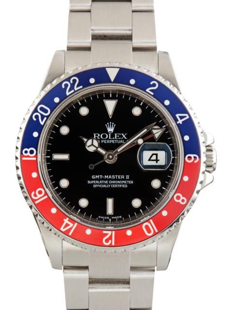 ROLEX Used Rolex GMT-Master II Aluminum Pepsi Bezel Ref 16710T