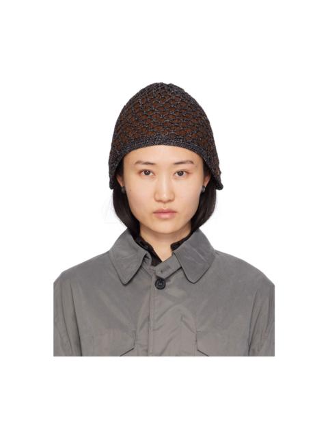 Maison Margiela Black Handmade Lurex Beanie