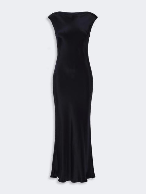 Max Mara ACINO Slim-fit silk crepe de chine dress - ULTRAMARINE