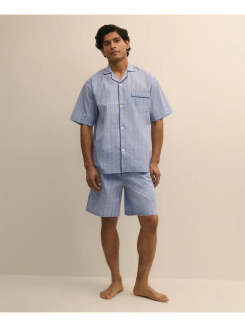 Brooks Brothers Cotton Broadcloth Plaid Short Pajamas