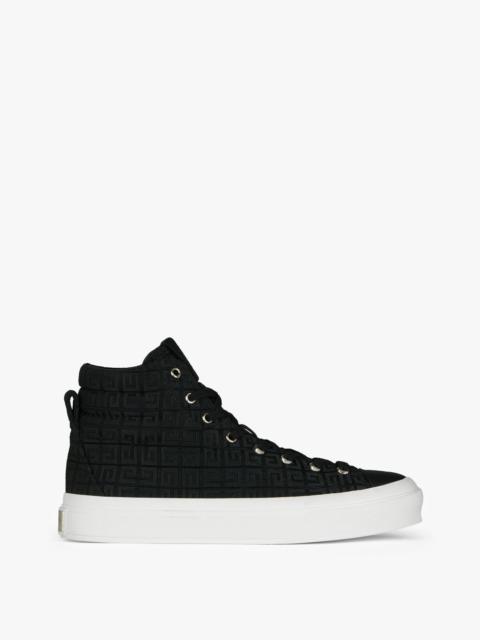 Givenchy CITY HIGH SNEAKERS IN 4G EMBROIDERED CANVAS