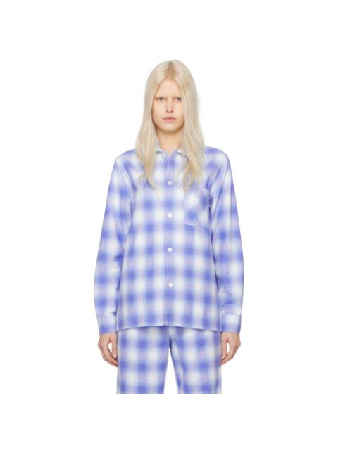 TEKLA Blue Check Pyjama Shirt