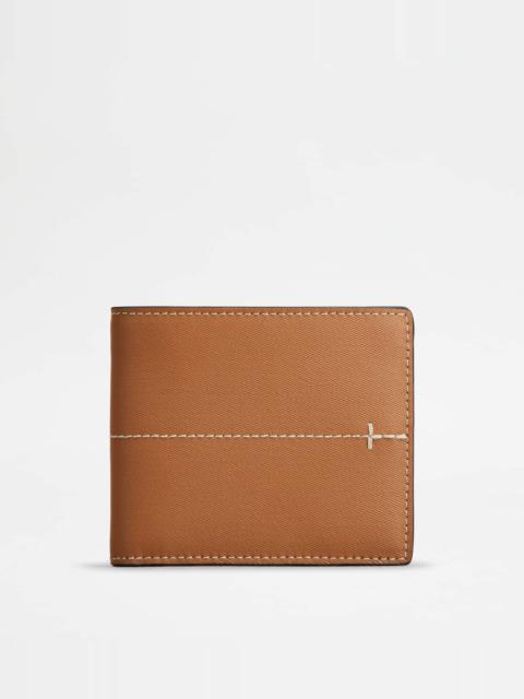 Tod's WALLET IN LEATHER - YELLOW, BROWN
