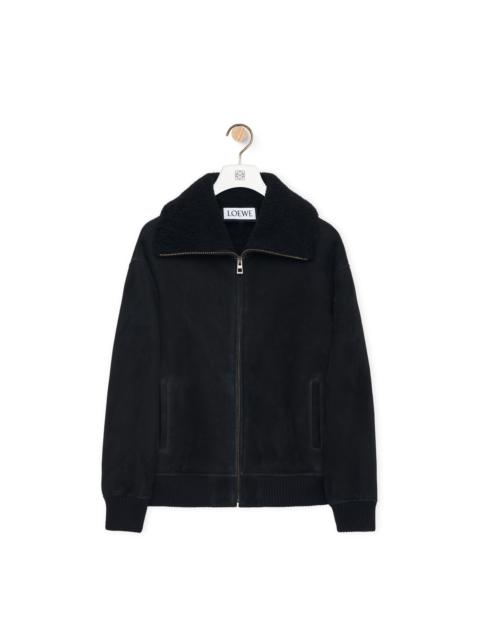 Bomber jacket in shearling