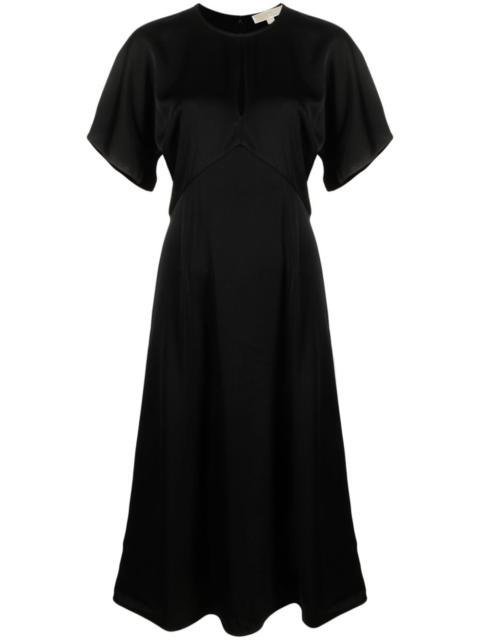 MICHAEL KORS flared satin midi dress