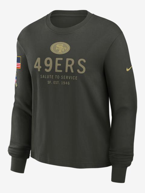 Nike San Francisco 49ers Salute to Service Sideline Women's Nike Dri-FIT NFL Long-Sleeve T-Shirt