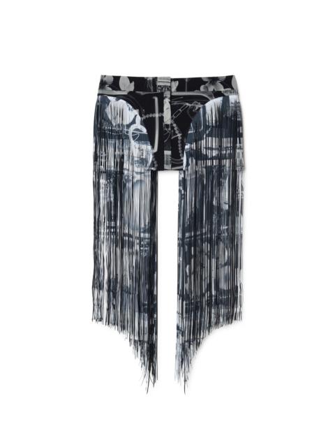 Off-White Xray Fringed Mini Skirt