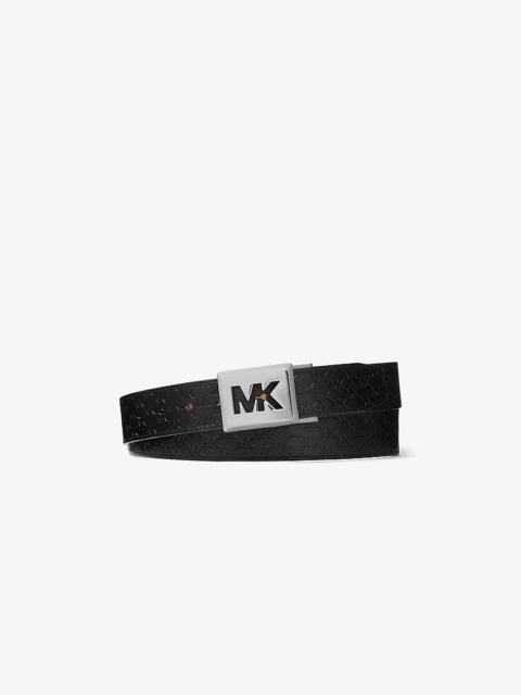 MICHAEL KORS Reversible Logo Embossed Belt