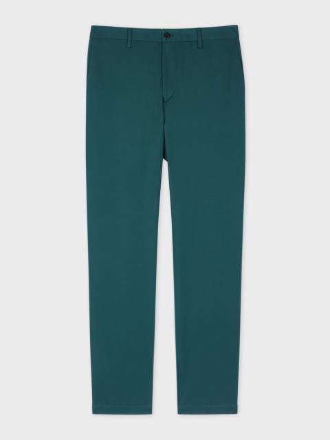 Paul Smith Petrol Blue Fine Cotton-Twill Chinos