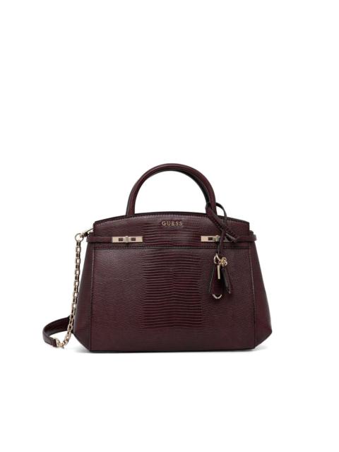 GUESS USA Melinda lizard-effect tote bag