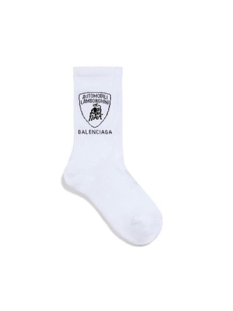 BALENCIAGA Men's Balenciaga I Automobili Lamborghini Socks in White/black