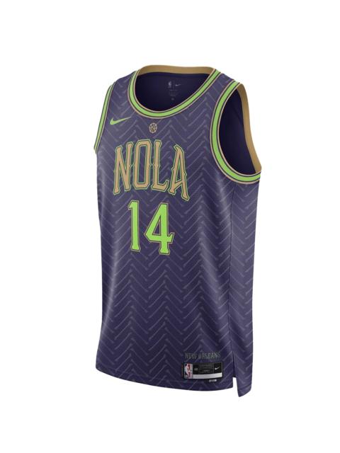 Nike NBA NEW ORLEANS PELICANS 24/25 CITY EDITION '14 INGRAM' SWINGMAN JERSEY "Purple" FQ4351 538