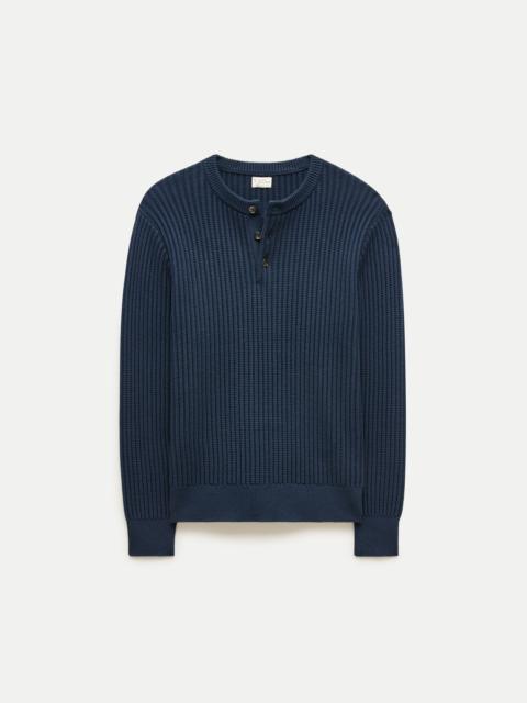 J.CREW Fisherman-rib henley sweater in cotton