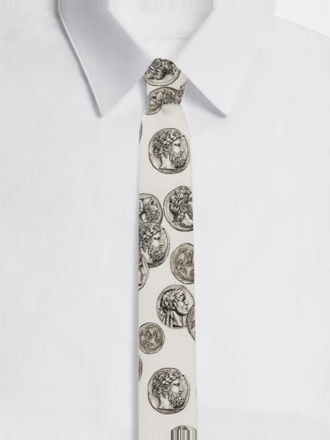 Dolce & Gabbana Large coin print 6-cm silk blade tie