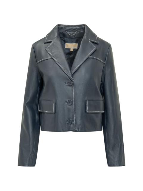 MICHAEL KORS heavy leather blazer