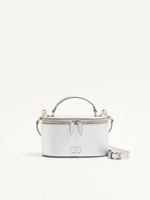 Valentino VLOGO SIGNATURE MINI VANITY BAG IN LAMINATED GRAINY CALFSKIN