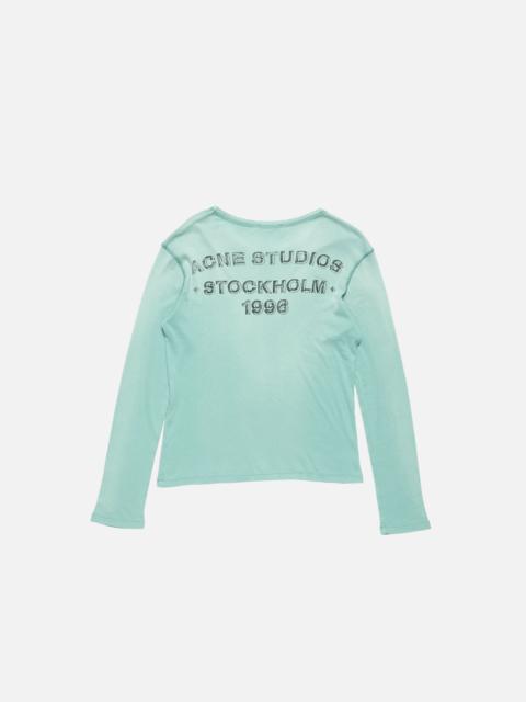 Acne Studios Sprayed logo t-shirt - Mint green