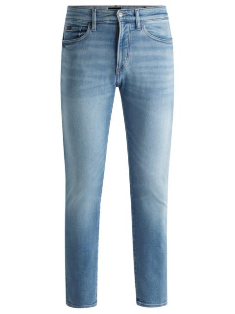 BOSS SLIM-FIT JEANS IN FRESH-BLUE COMFORT-STRETCH DENIM