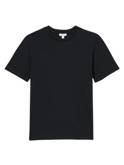 REISS Men's Bradley Jersey Crewneck T-Shirt - Navy Blue